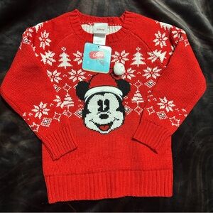 Disney Festive Red Mickey Mouse Sweater